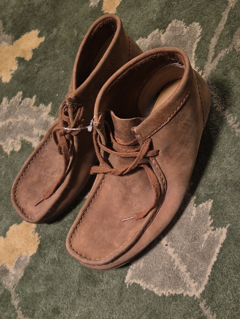 Clarks Women's Brown Suede Moccasin Lace-Up Shoes